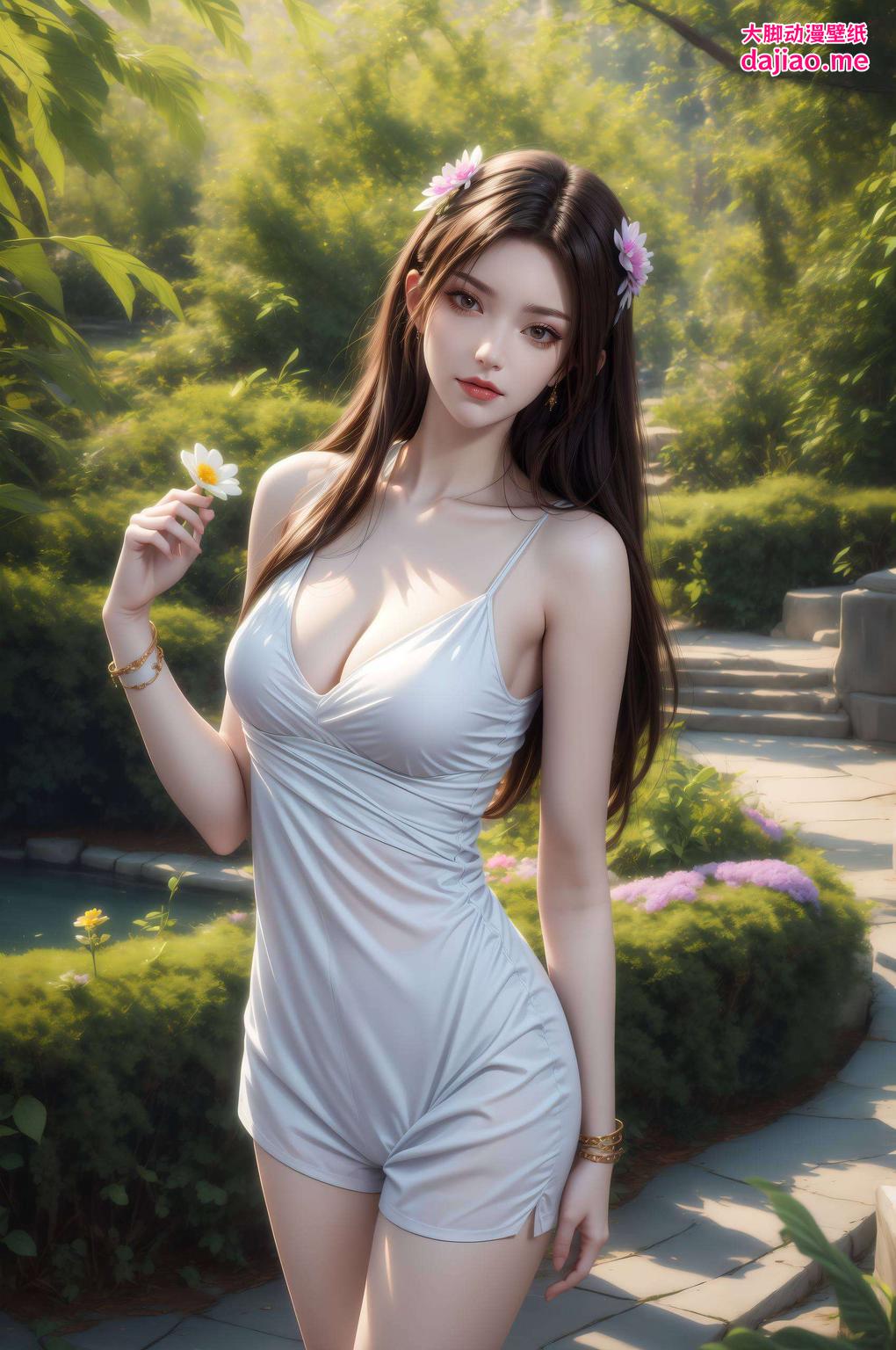 这款国漫美女锁屏壁纸以斗破苍穹中美杜莎的惊艳形象为灵感