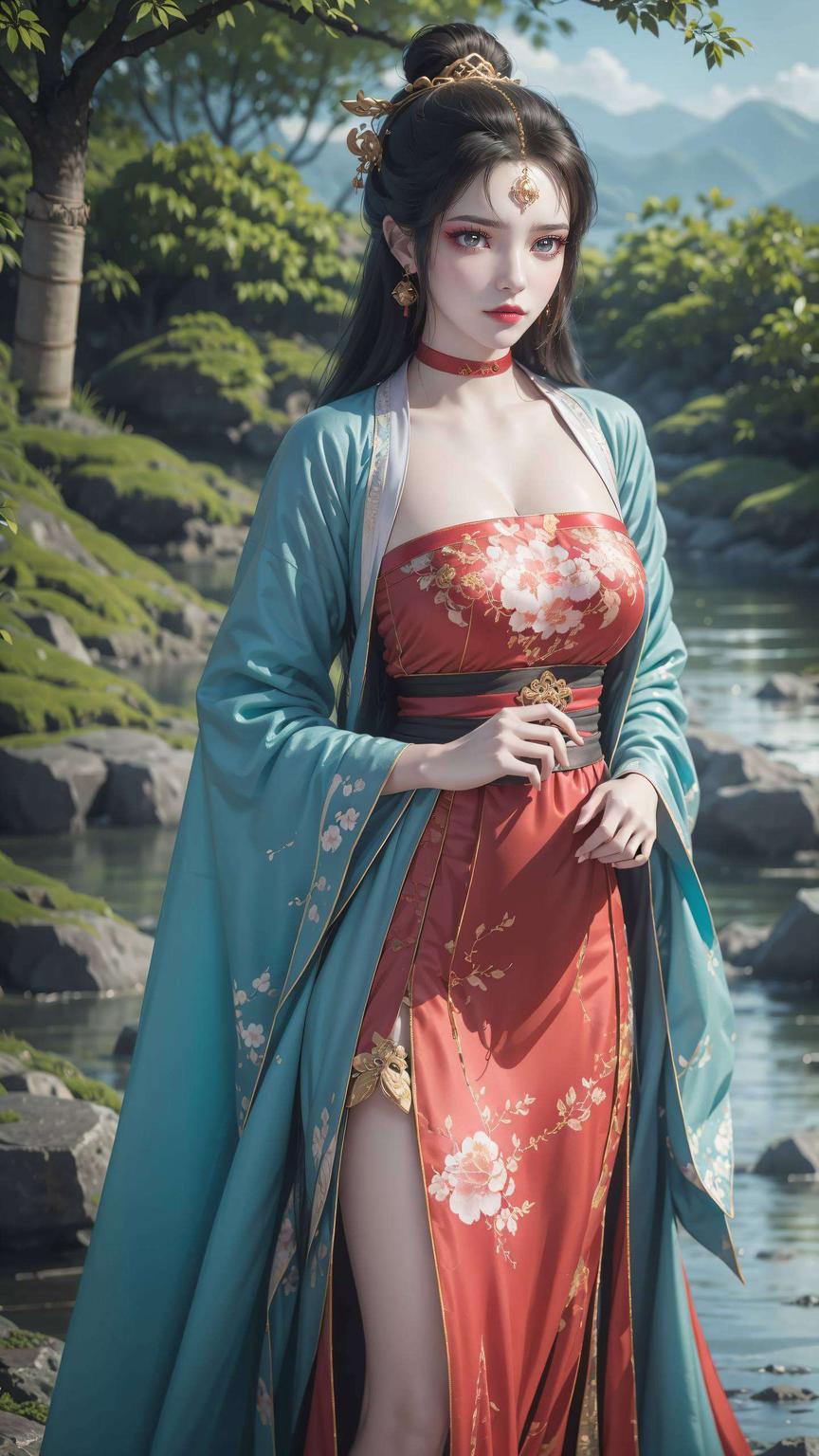 将古典之美与现代科技完美融合这款AI动漫女神墨云动态壁纸