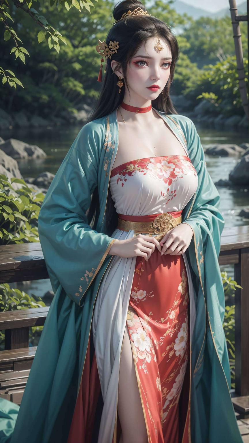 还是优雅的翠绿墨云女神驾到！这款AI动漫女神墨云的免费壁纸