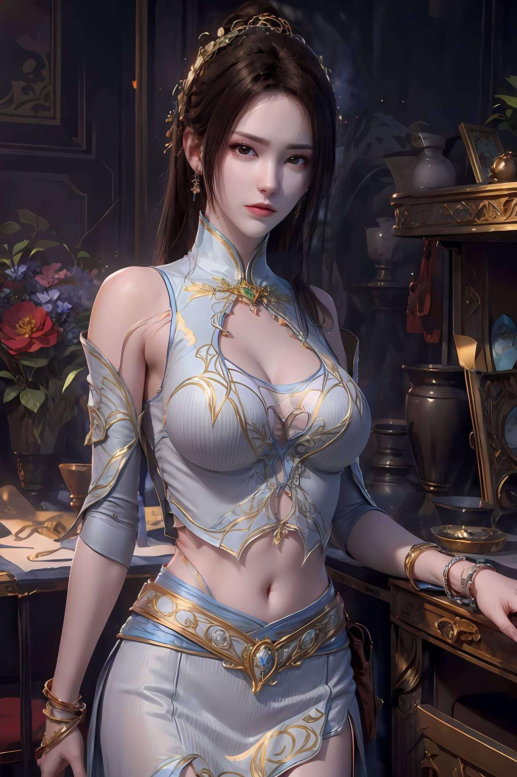 唇角轻扬这款2K高清国漫美女横版壁纸