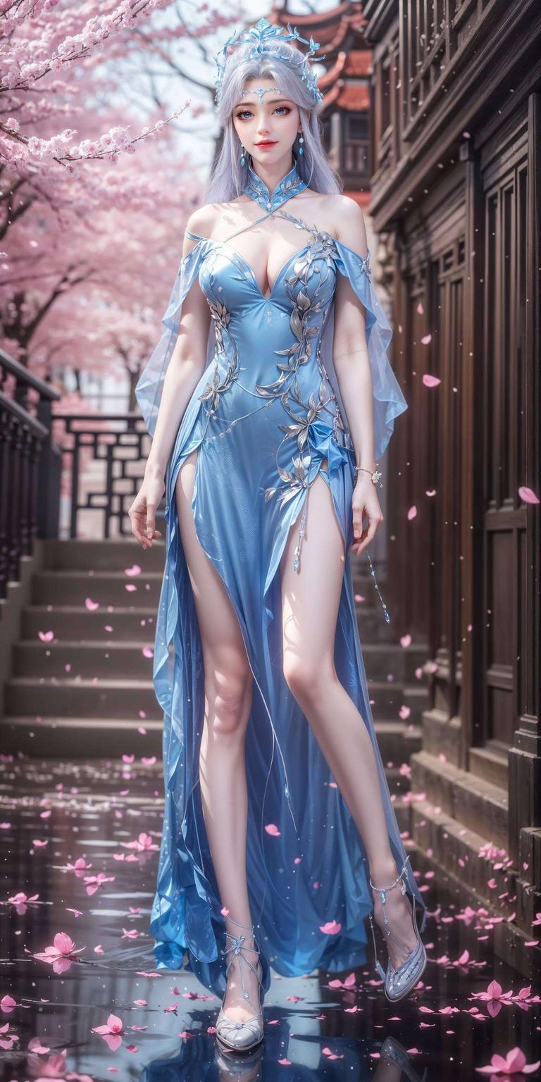 眼神中透露出的深情与坚定美得让人心动！细腻的笔触描绘出她灵动飘逸的仙气