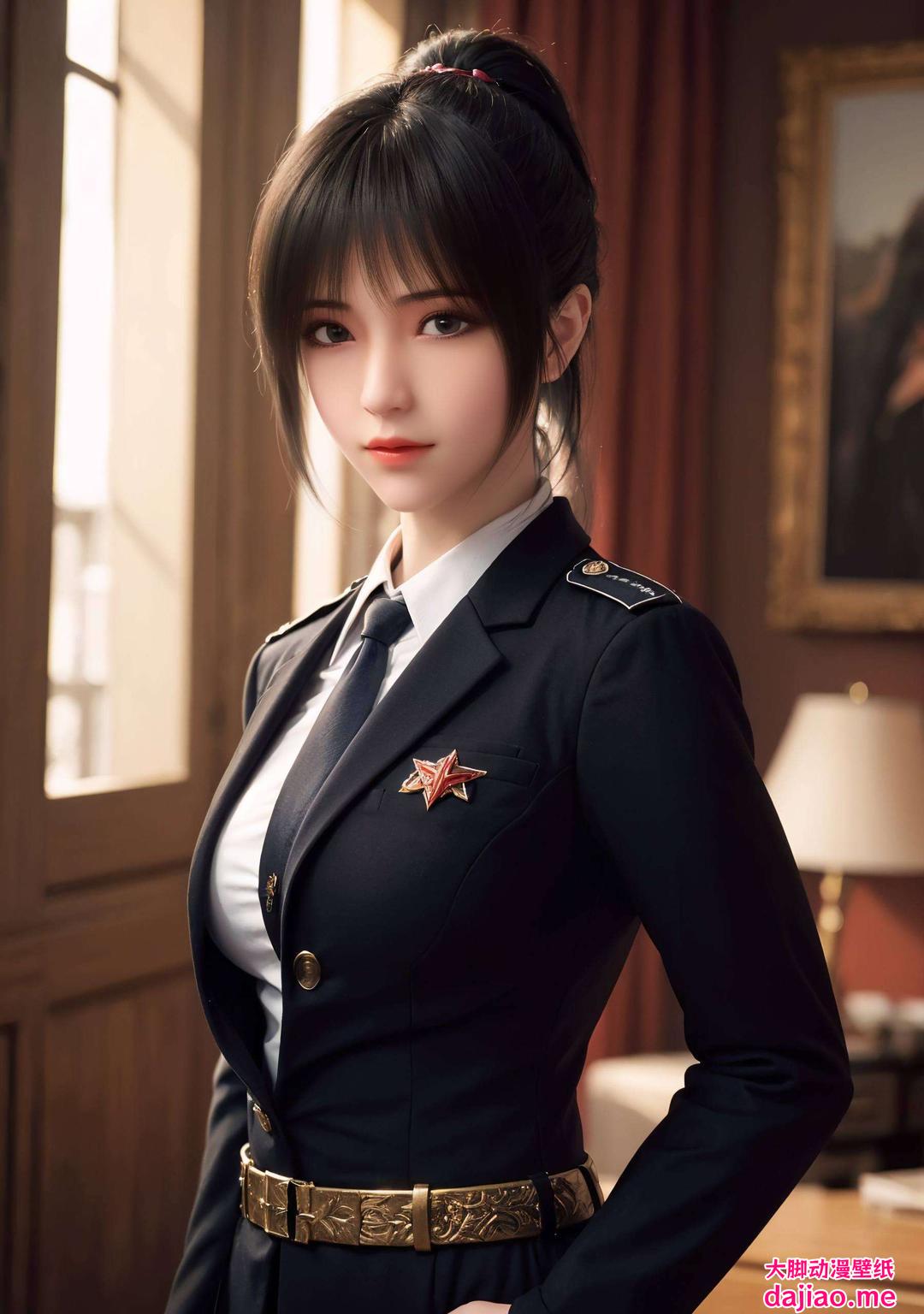 以2次元艺术风格呈现这款壁纸护眼国漫女主——雄兵连琪琳