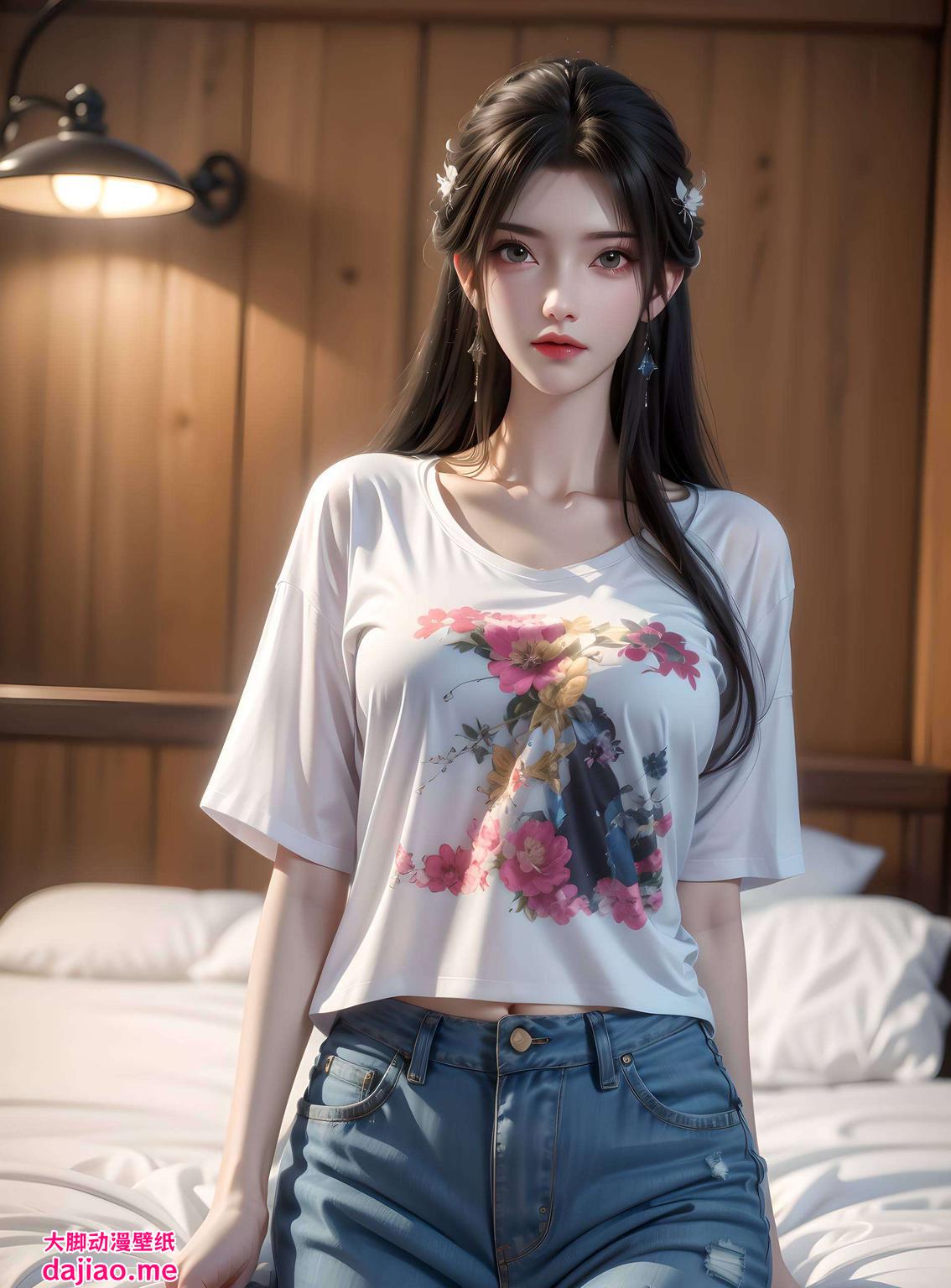 让你的手机瞬间变身艺术品这款手绘清漪壁纸高清图片