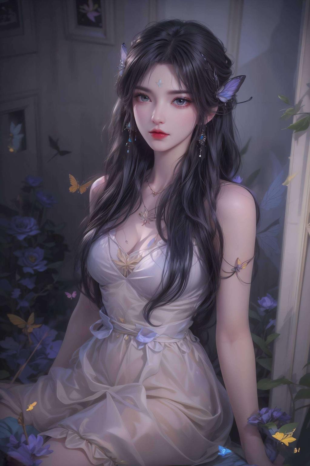 清漪的眼睛如同绽放的碎花