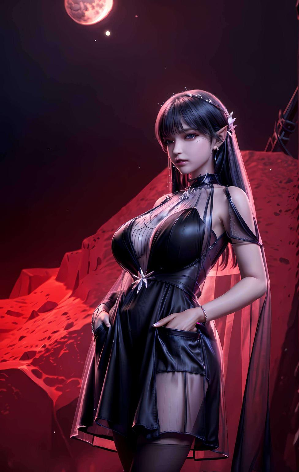 带来视觉上的极致享受这款以国漫女神圣采儿为主题的AI绘画壁纸