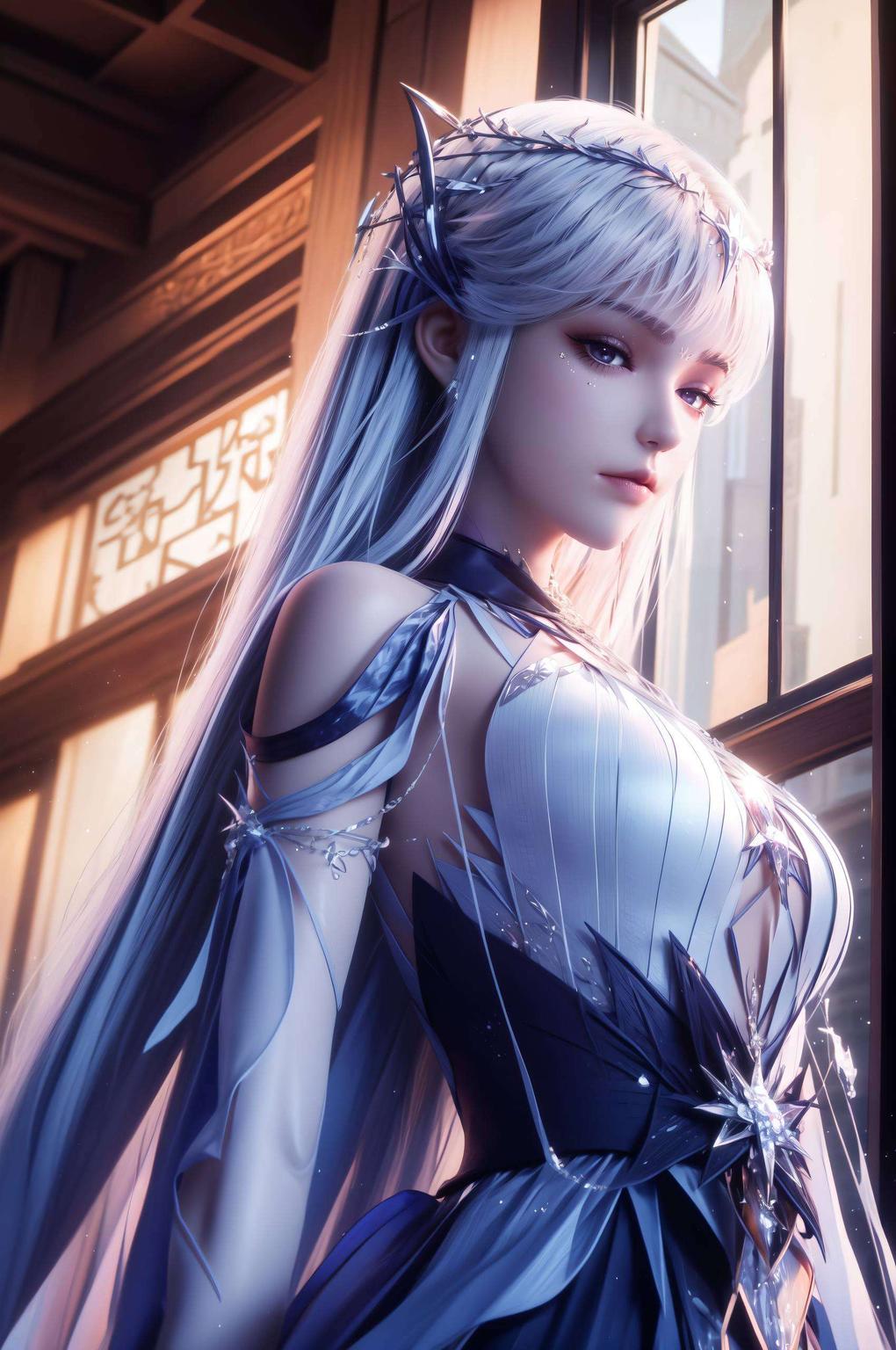 高清AI特写素材仿佛从国漫中走出