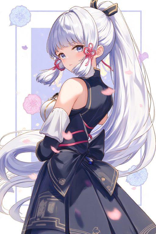 穿梭于像素与线条之间的神里凌华以其优雅的姿态