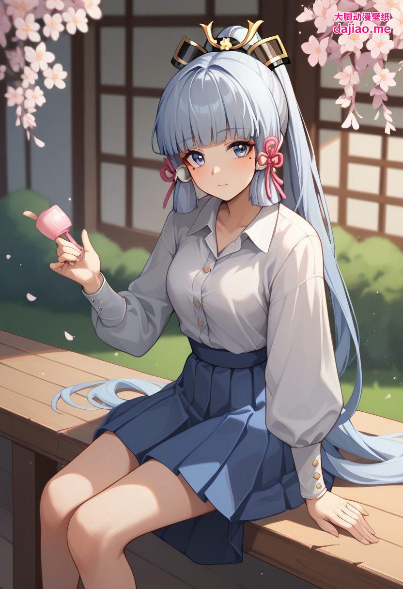 将她的魅力展现得淋漓尽致这款温馨国漫美女简洁壁纸