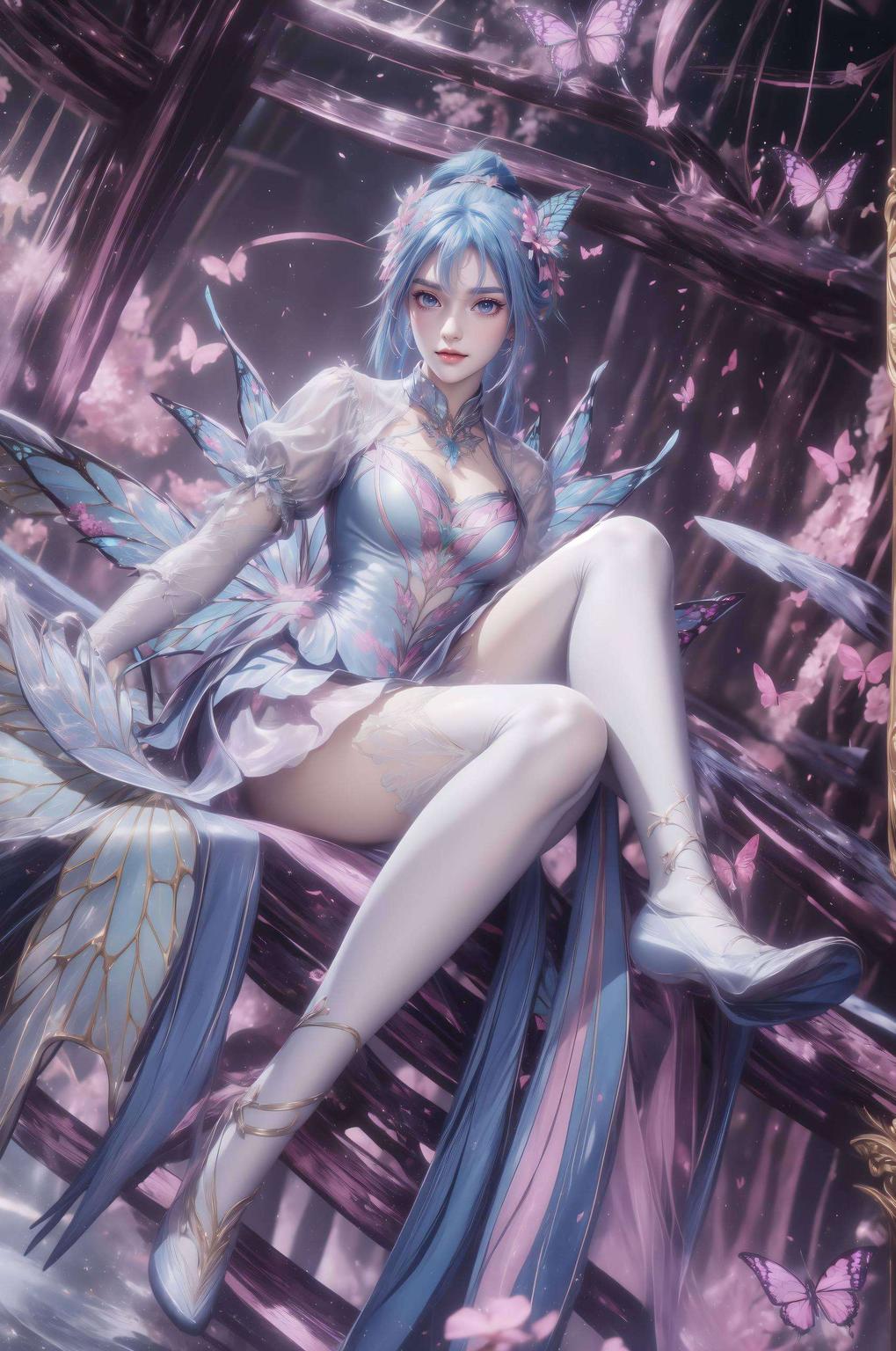 神秘而深邃的紫色背景映衬出她独有的高贵气质仿佛随时能从壁纸中走出