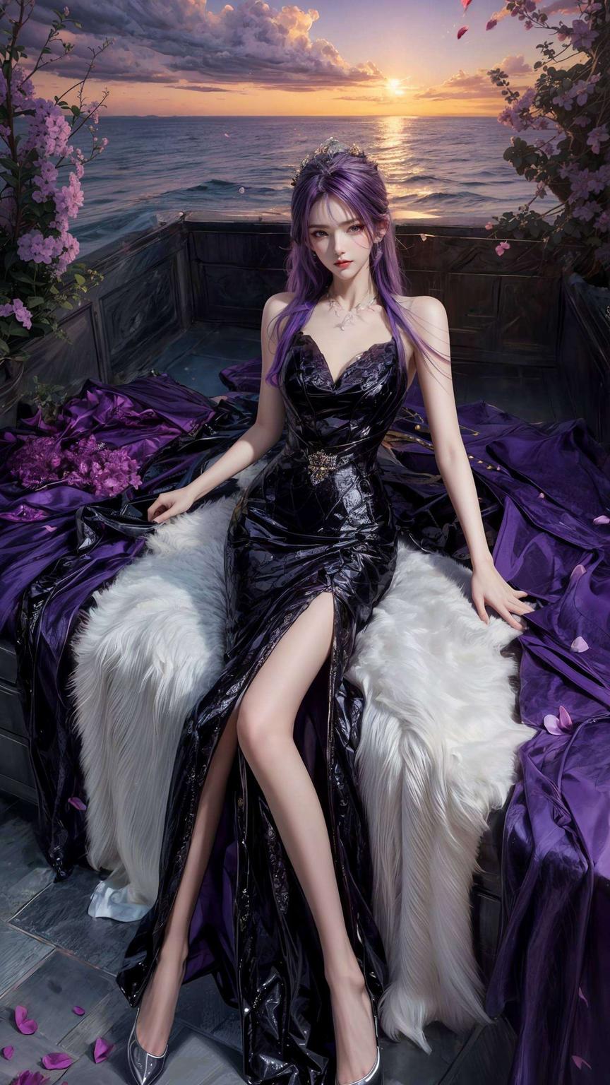 以2K超清晰波点技术精心绘制国漫美女的倩影在星河背景下熠熠生辉