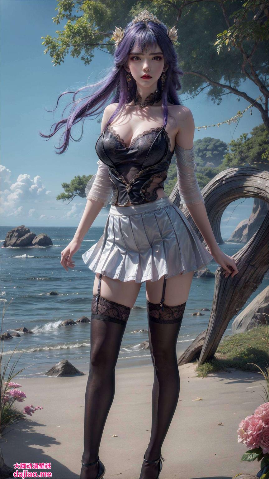 绘制天穹之美古风美女笑容壁纸