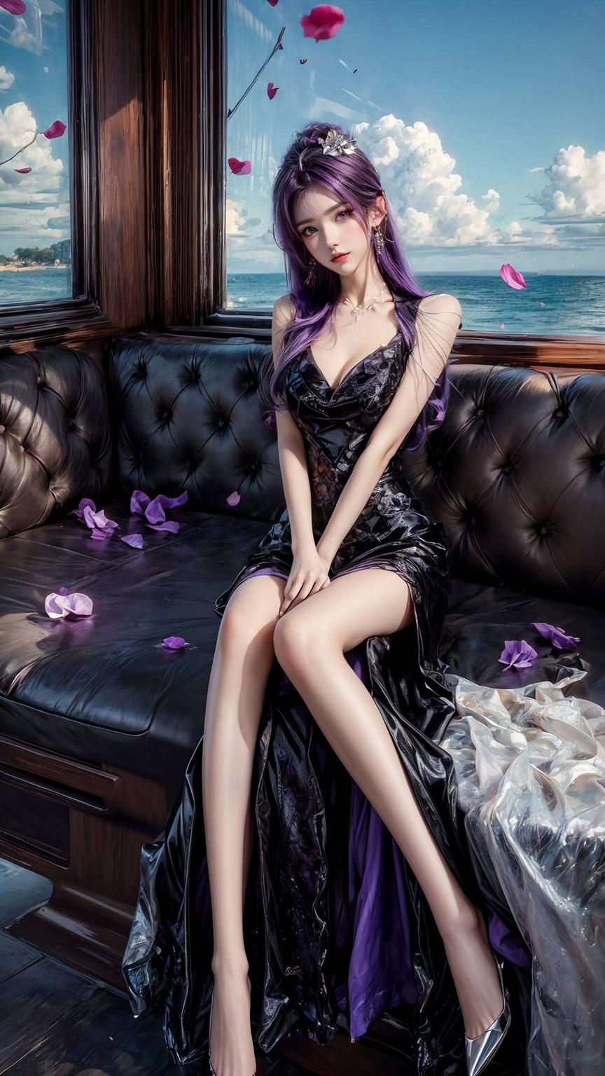 这款「荧光天穹壁纸」以AI绘画的精湛技艺