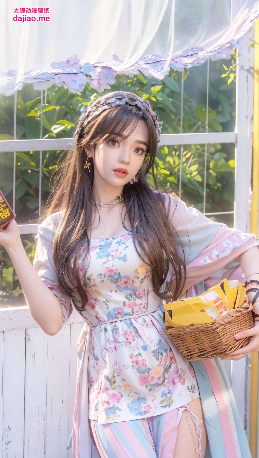 女神灵动活泼画面中