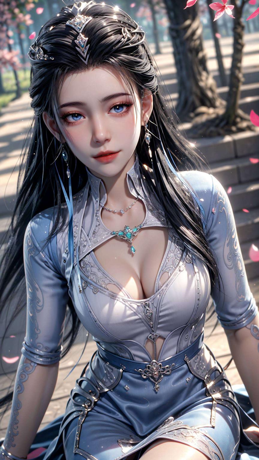 皖江雨的柔美身影这款AI动漫女神宁静iPhone艺术壁纸