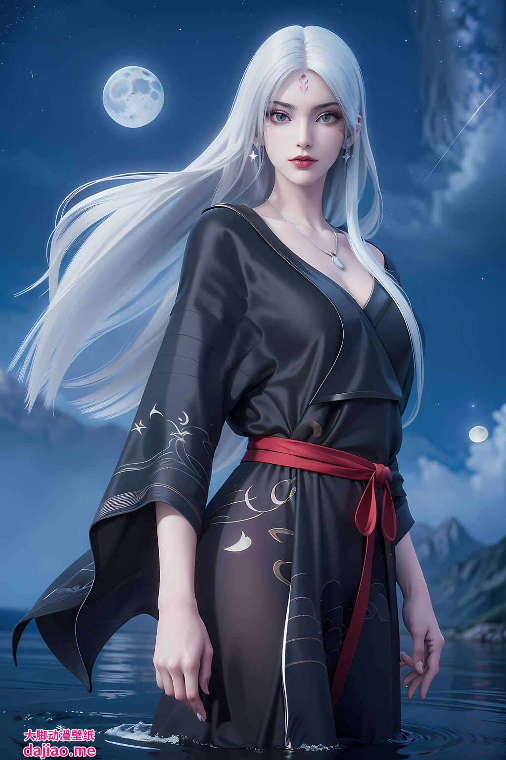 小白轻盈跃动全屏AI绘画动作素材流畅展现