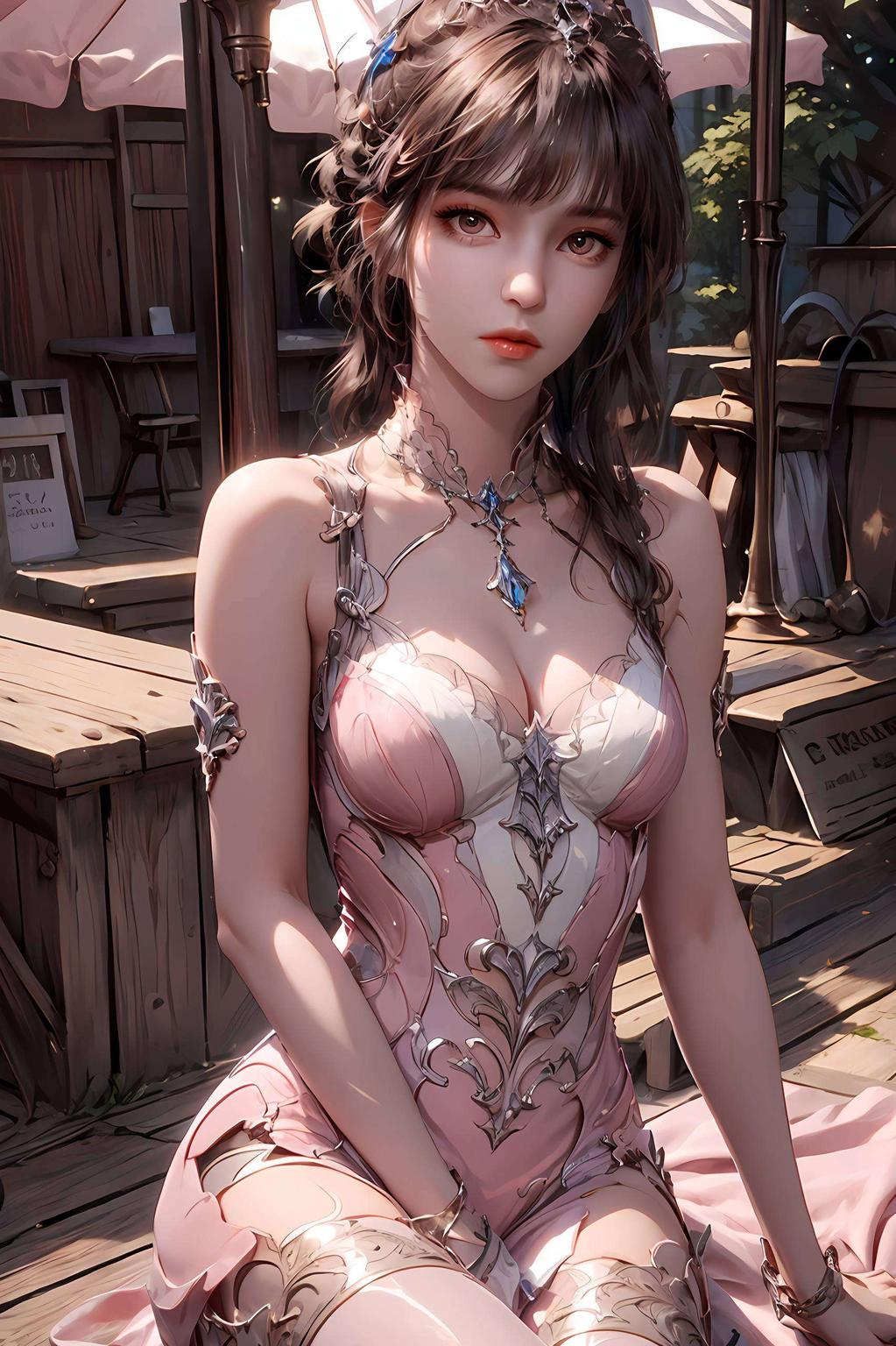 为你的桌面注入无限活力她身着全身运动装