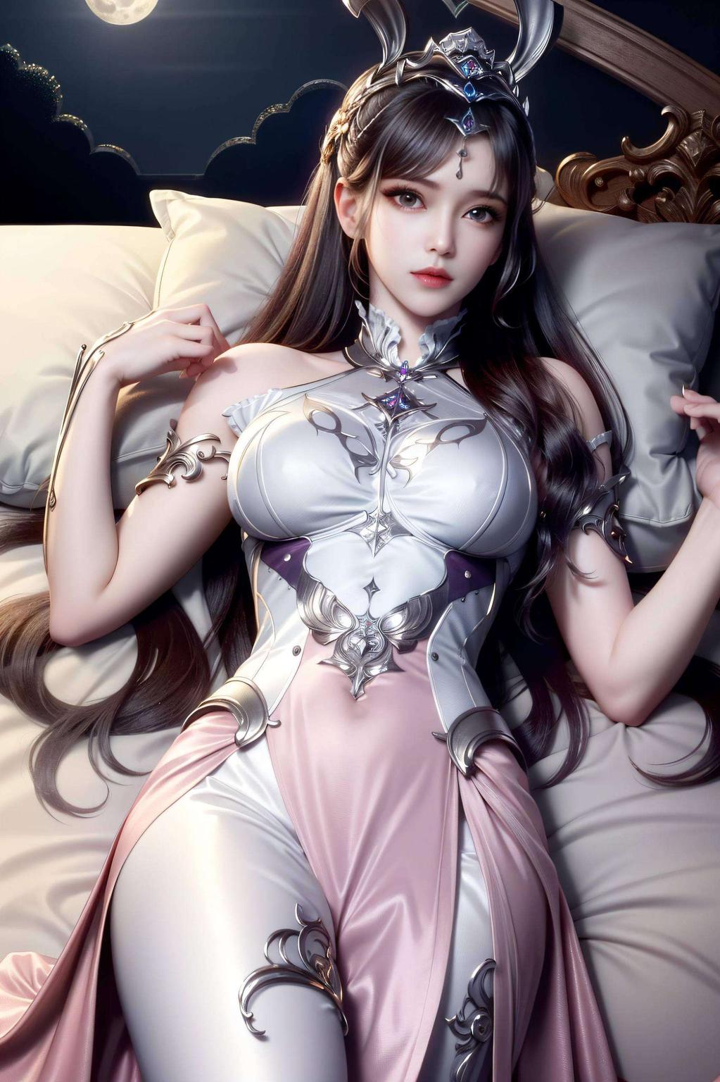 炫酷的紫色光影映衬出她不羁的个性仿佛在讲述一个属于她的独特故事