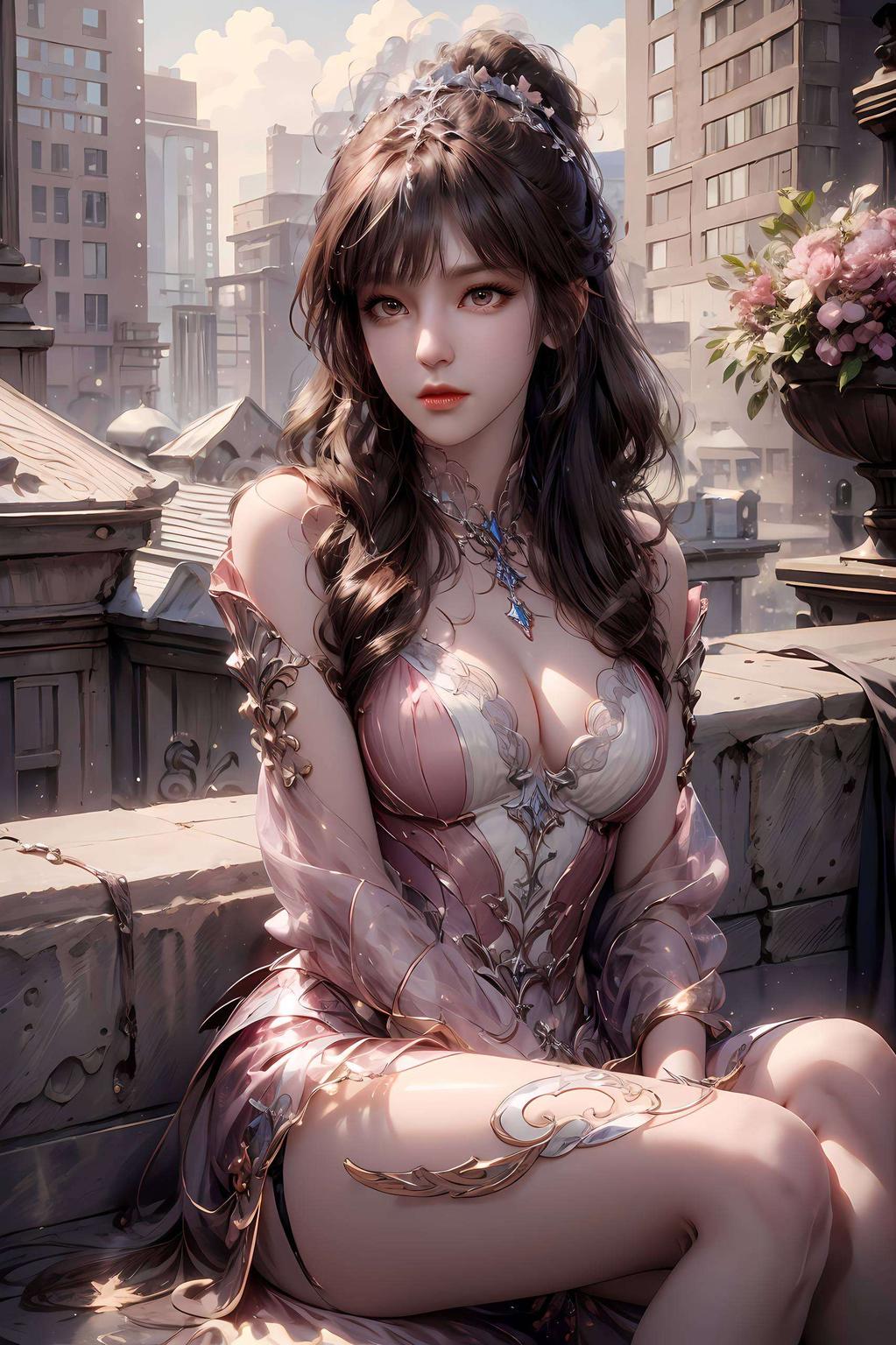 细节丰富这款精选国漫女主AI水彩壁纸