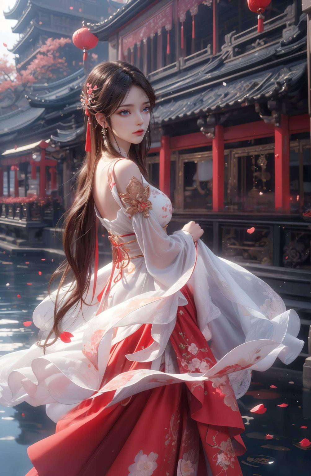 为你的电脑桌面带来一场视觉盛宴她的倩影与高清花卉完美融合