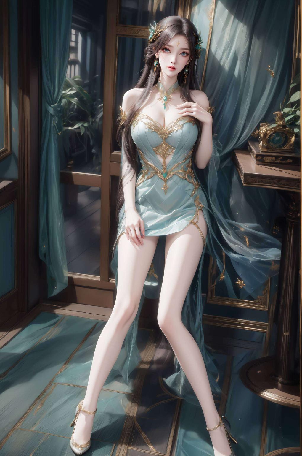 渐变色彩映衬国漫女神风采为你的手机屏幕注入独特韵味