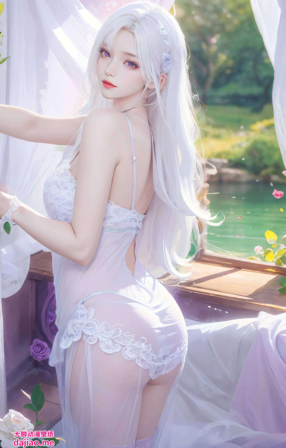 让壁纸仿佛拥有了生命她半跪的姿态展现出柔美与坚韧并存的气质