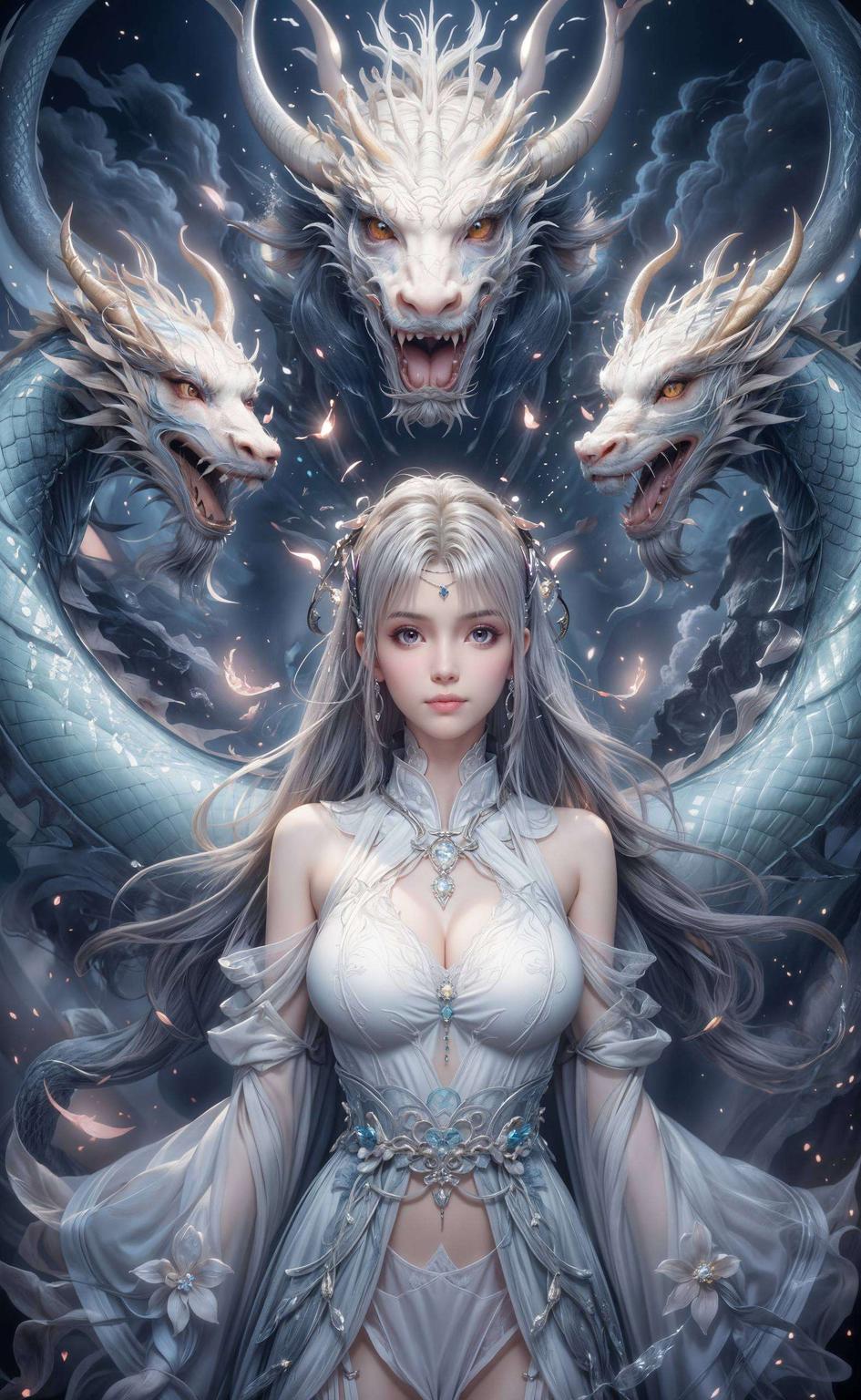 画面中的小医仙眼神灵动将细腻的油画风格与国漫元素完美融合