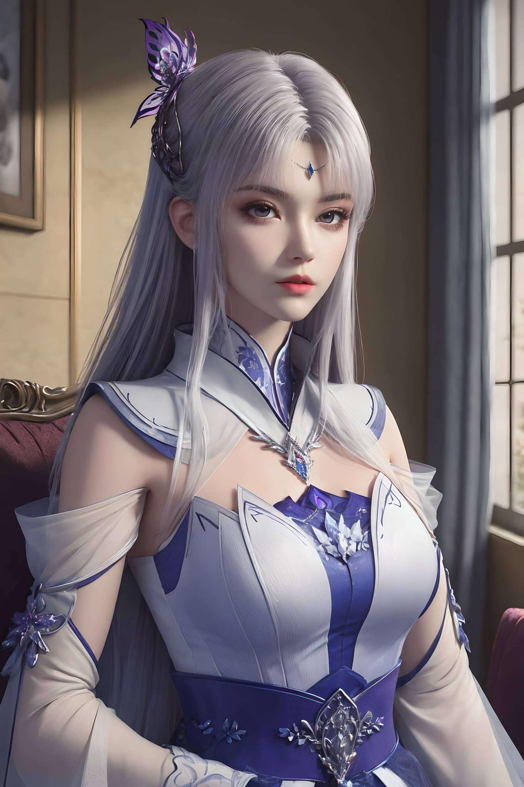与这位温婉可爱的医术高手相遇的美好瞬间以小医仙的紫色衣服为主题