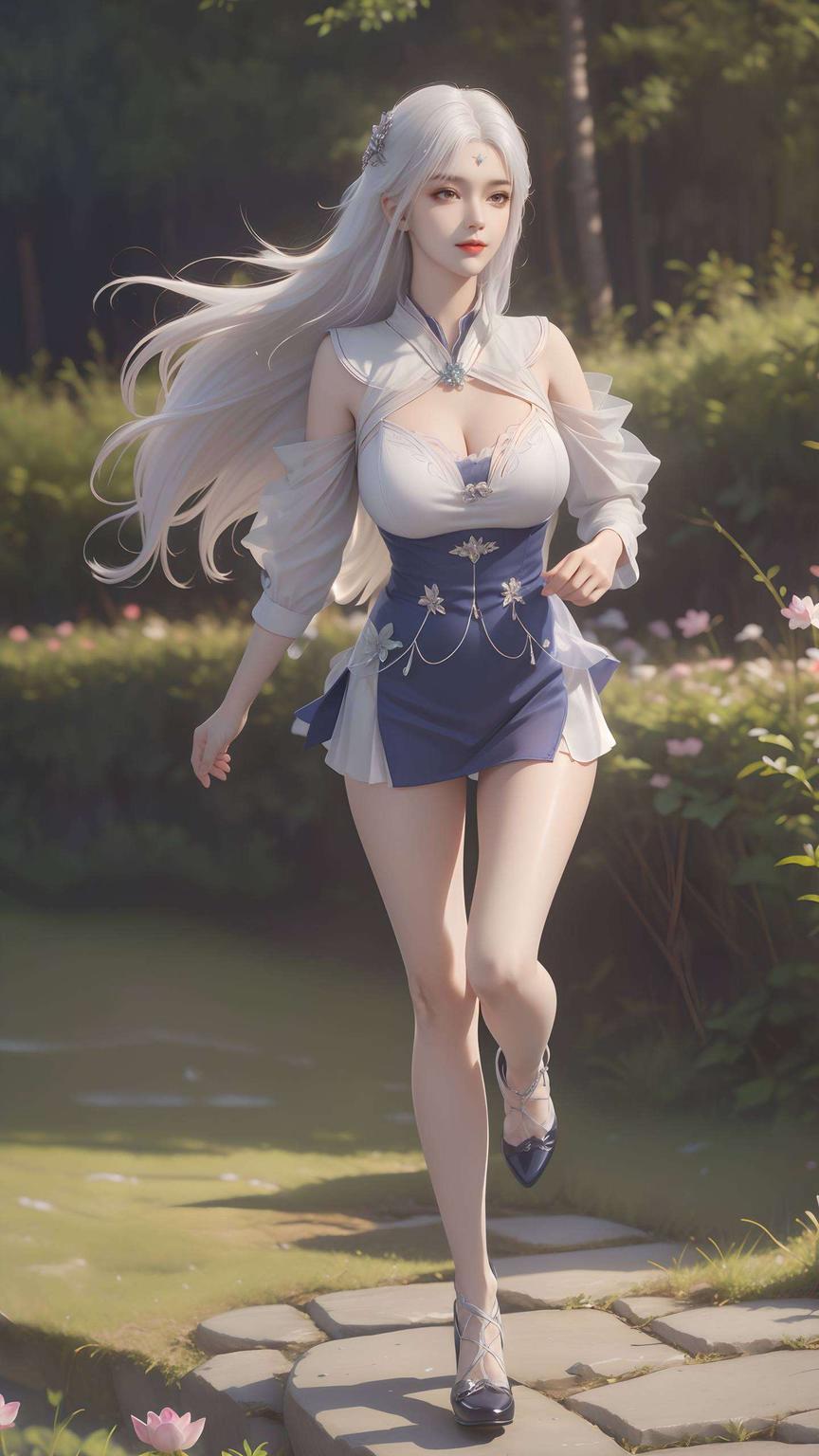 这款AI动漫美女碎花超高清4K国漫女神壁纸将小医仙的14寸壁纸高清呈现