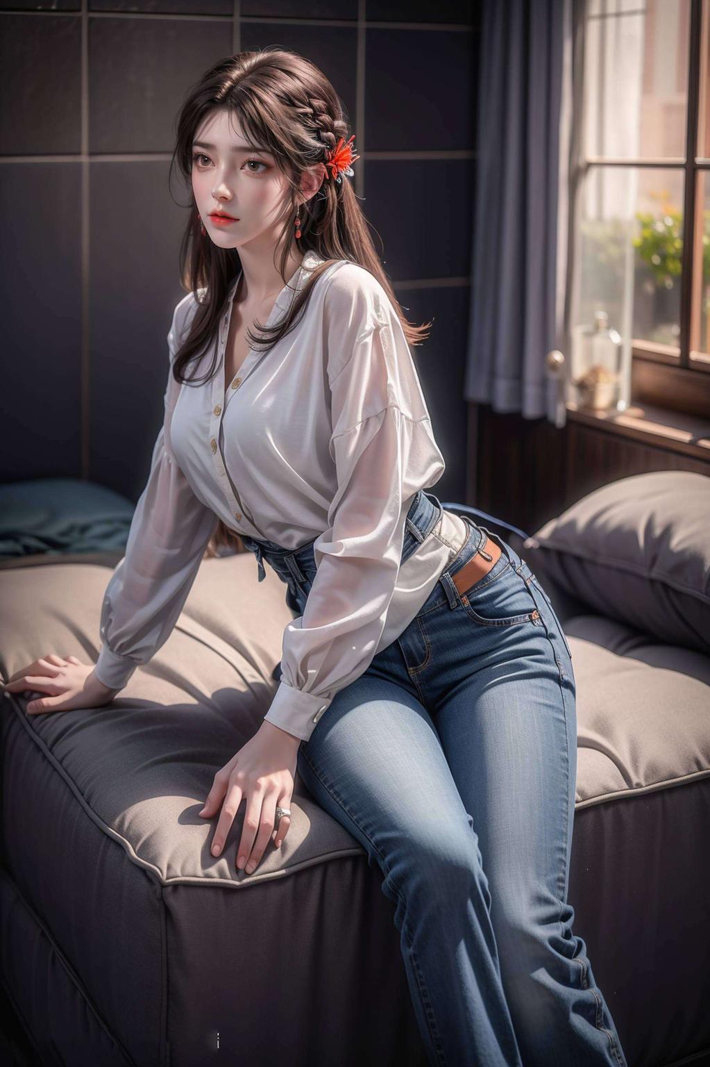 感受那份独特的古典韵味与青春活力细腻的笔触描绘出她的清新脱俗