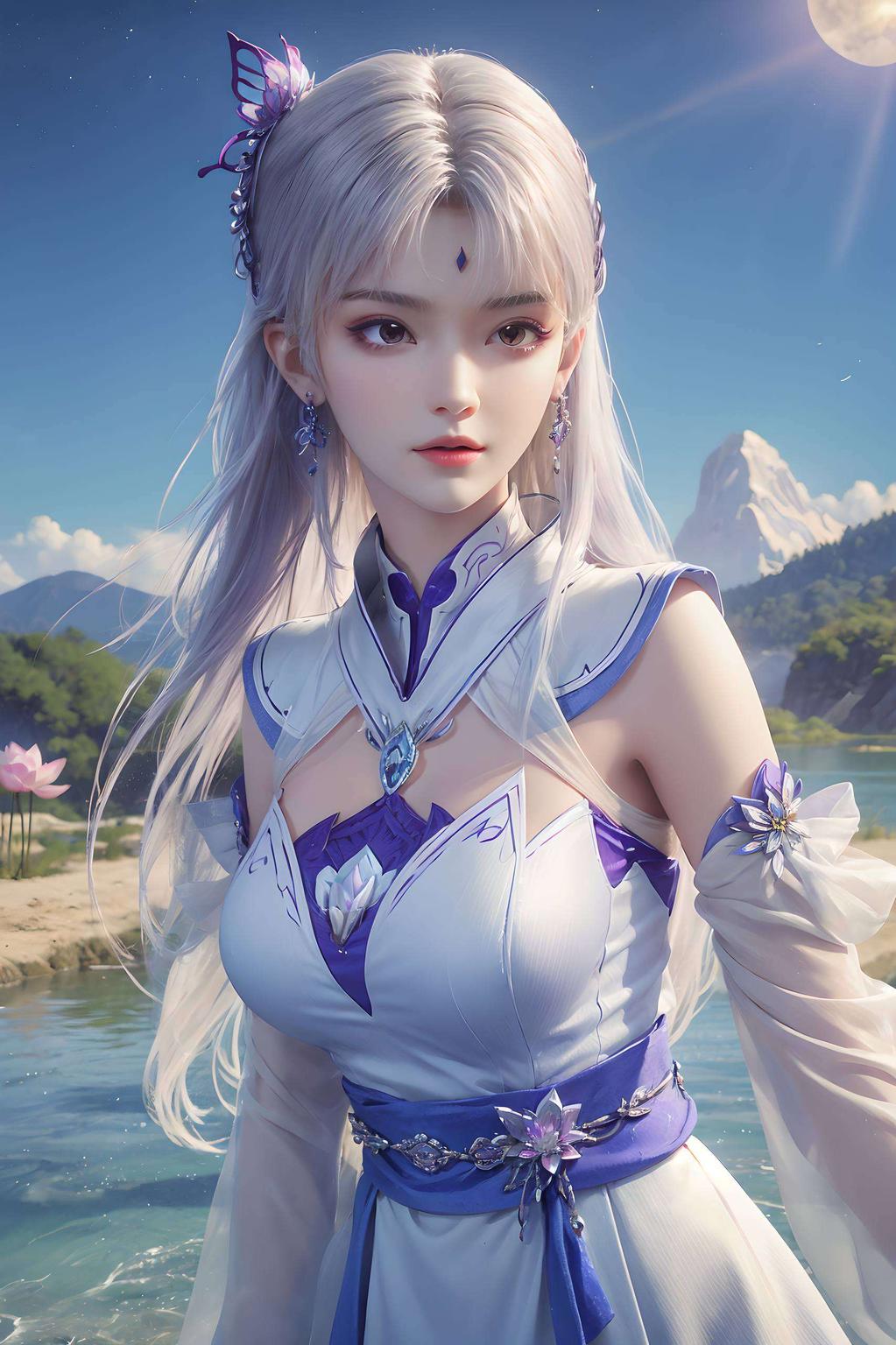 在粉色梦幻的国漫世界中她婉约优雅