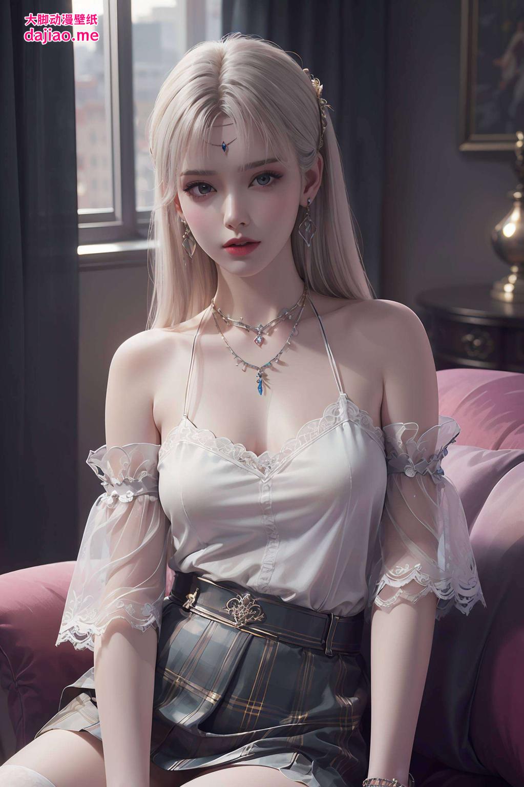 这款女生壁纸同人AI电脑国漫美女桌面装饰图诚意满满为你的电脑桌面增添一抹清新的国风韵味