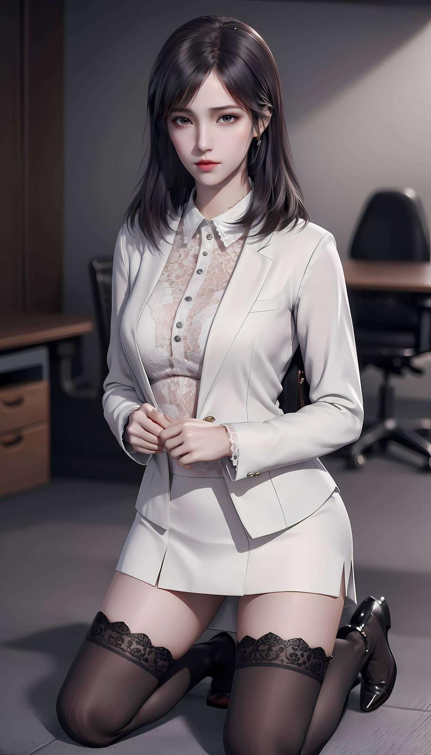 全屏护眼设计可爱的女生形象