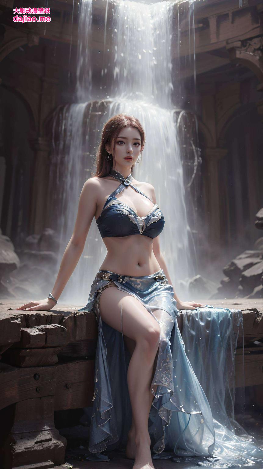 这位绿色抽象的安卓AI女神她的每一次眨眼