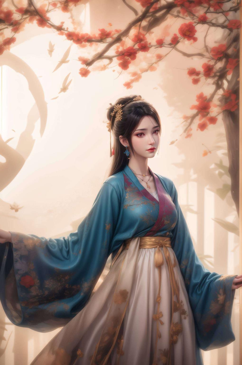 以元尊夭夭为灵感色彩浓郁