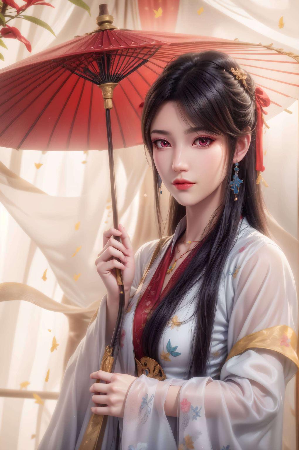 将元尊夭夭的4K超清形象完美呈现这款完美高清的格纹PC国漫女神壁纸