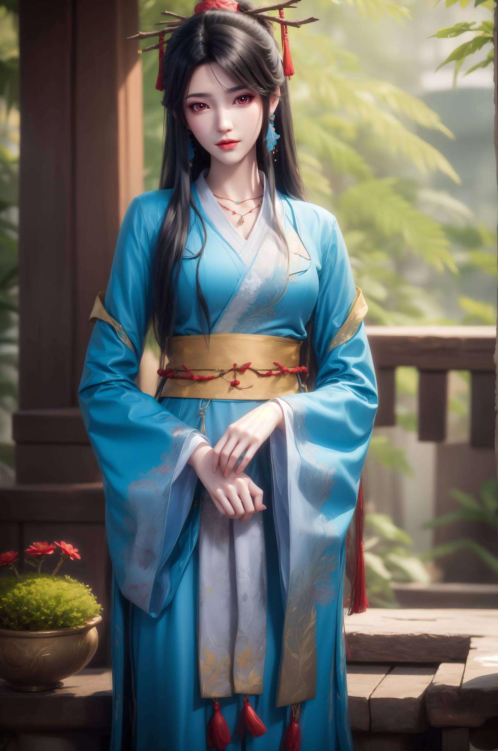漫步在古风的世界一幅元尊夭夭照片壁纸