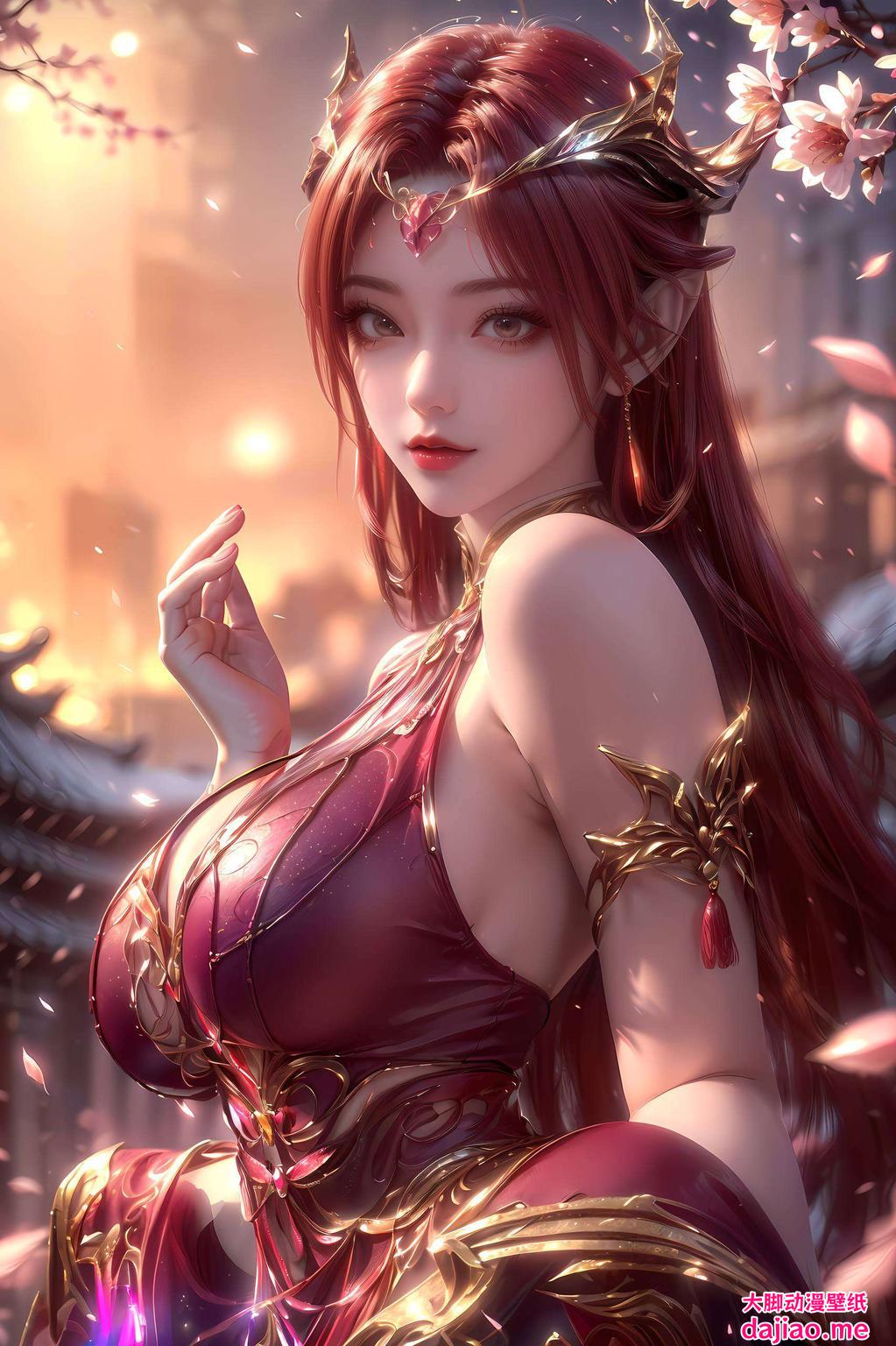 这款全屏AI绘画壁纸以极简风格呈现国漫女神妖夜的跳舞瞬间