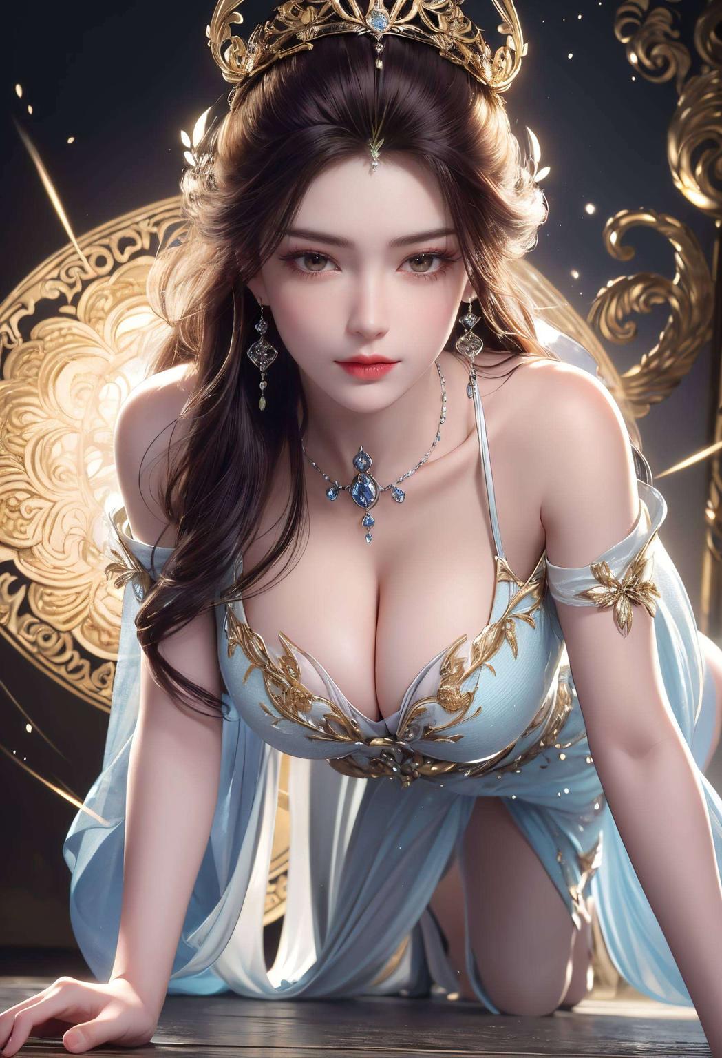 细腻描绘出她婉约飘逸的风姿仿佛能感受到仙子的呼吸和温度