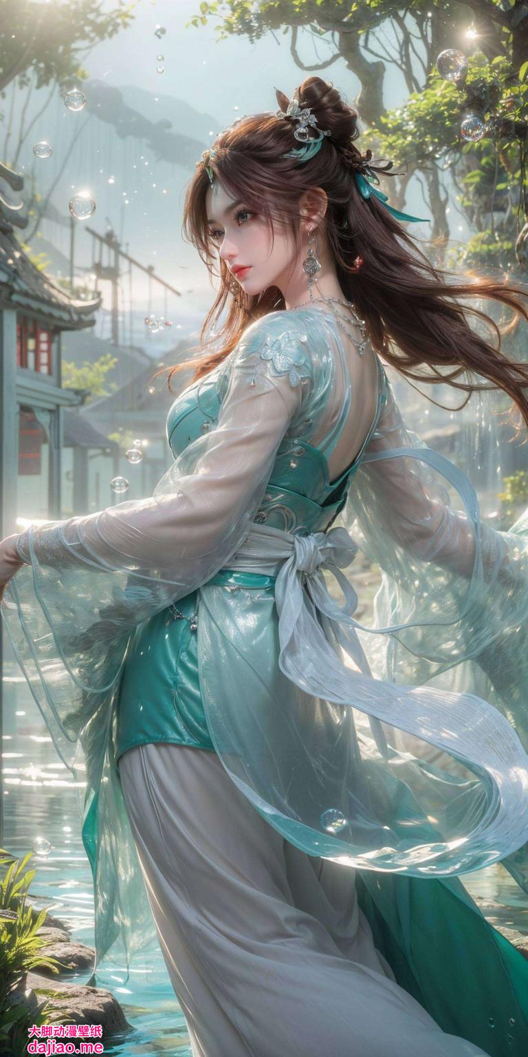 让你在欣赏这幅国漫美女背景图片时丰富的情感层次