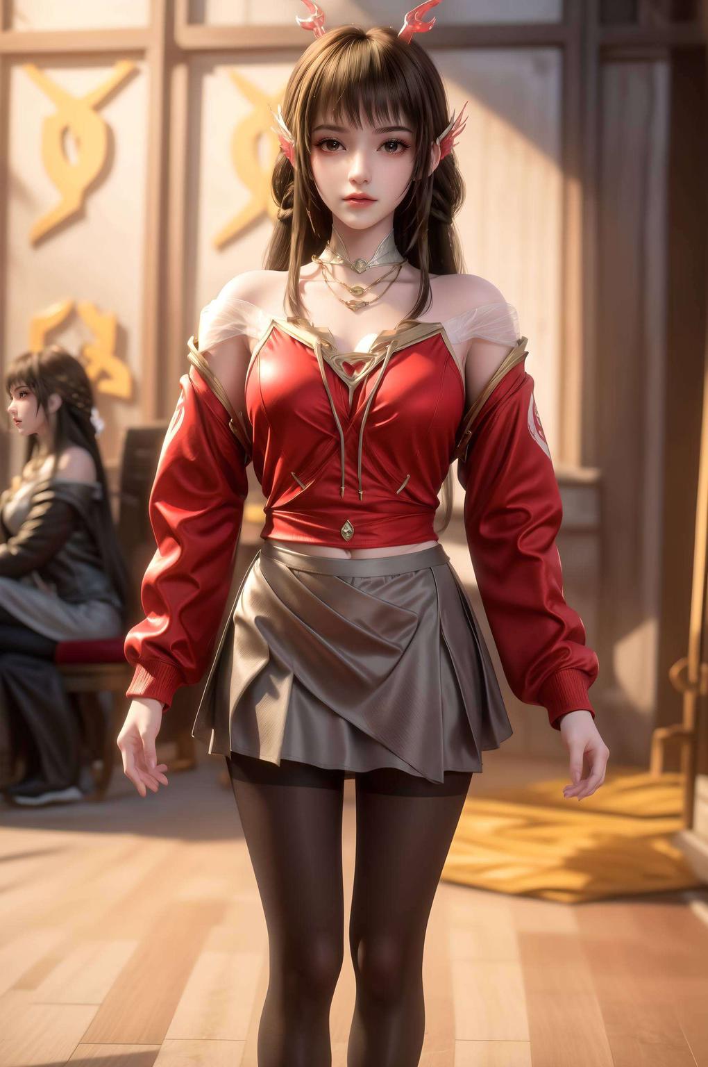 以云落漫画壁纸的高清图文呈现这款紫色花卉电脑国漫美女1920x1080壁纸