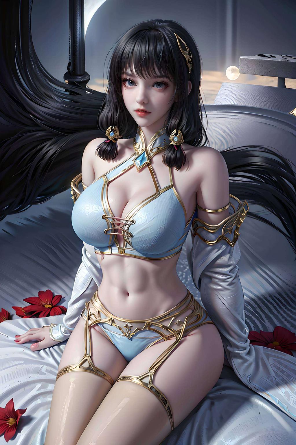 这位国漫界的精致女神每一笔线条都恰到好处地勾勒出她的美