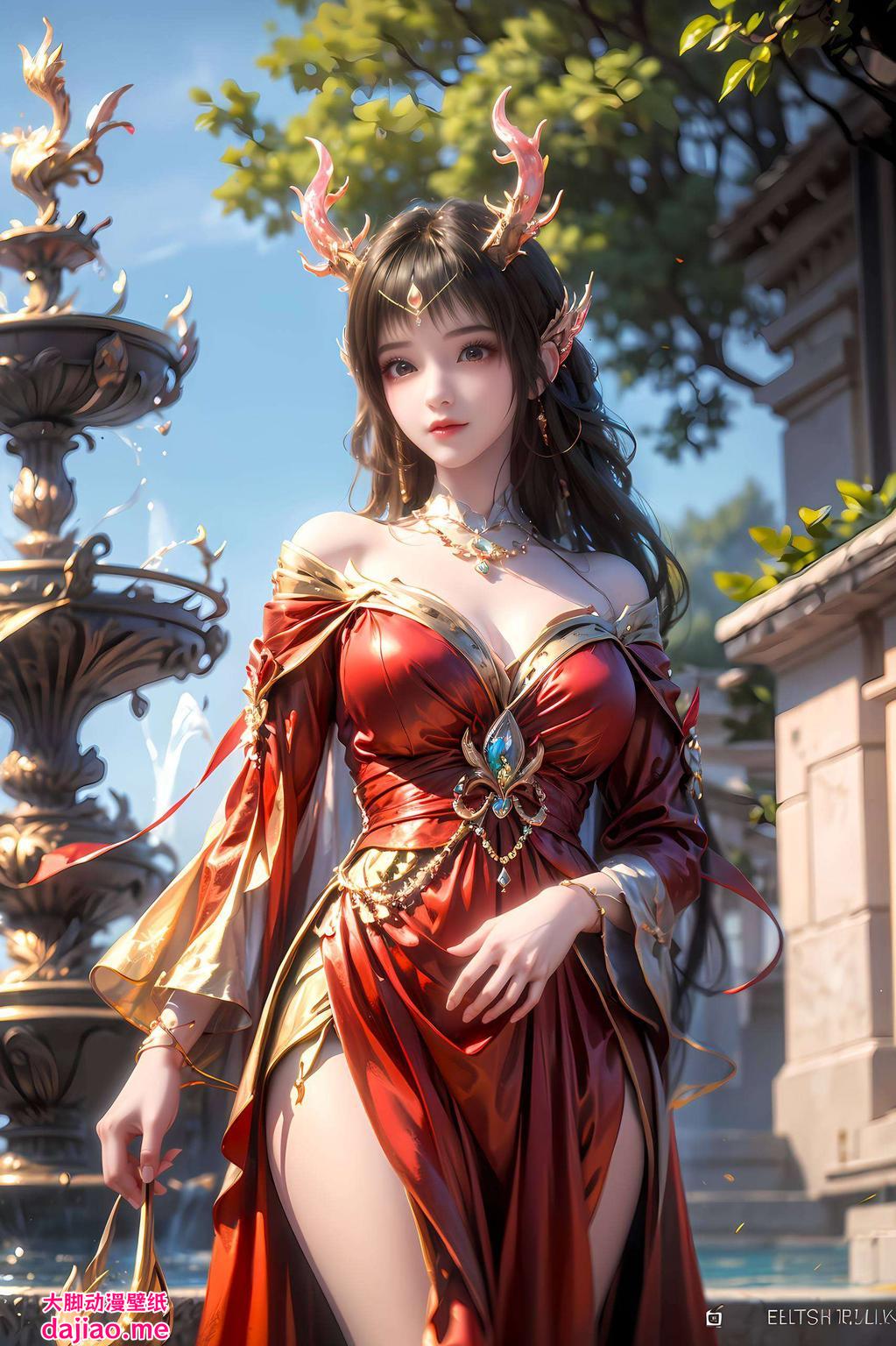 细腻的伤感抽象线条勾勒出国漫美女的独特魅力