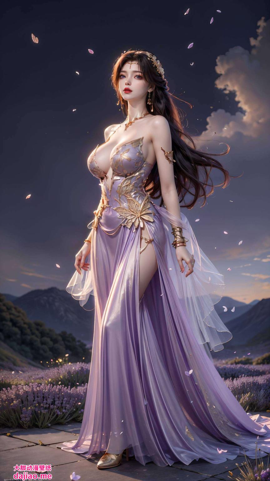 尽在这款独特花卉壁纸中融合国漫女神之美