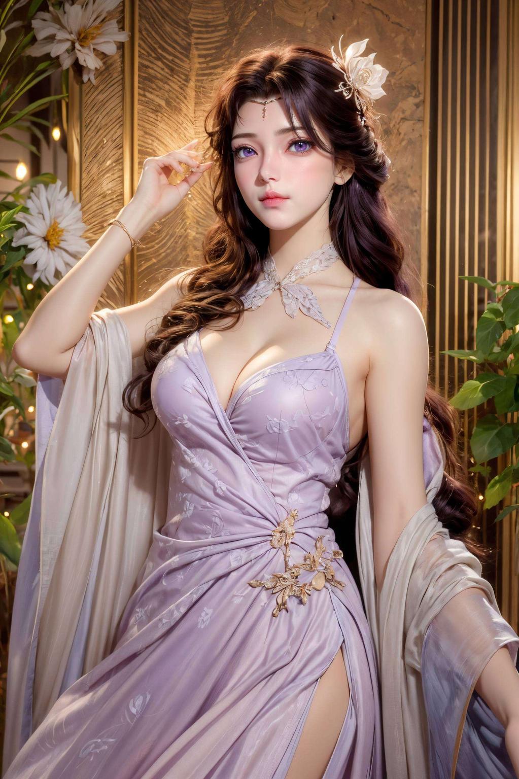 漫步在国漫的绚丽世界将国漫美女的柔美与花卉的生机完美融合
