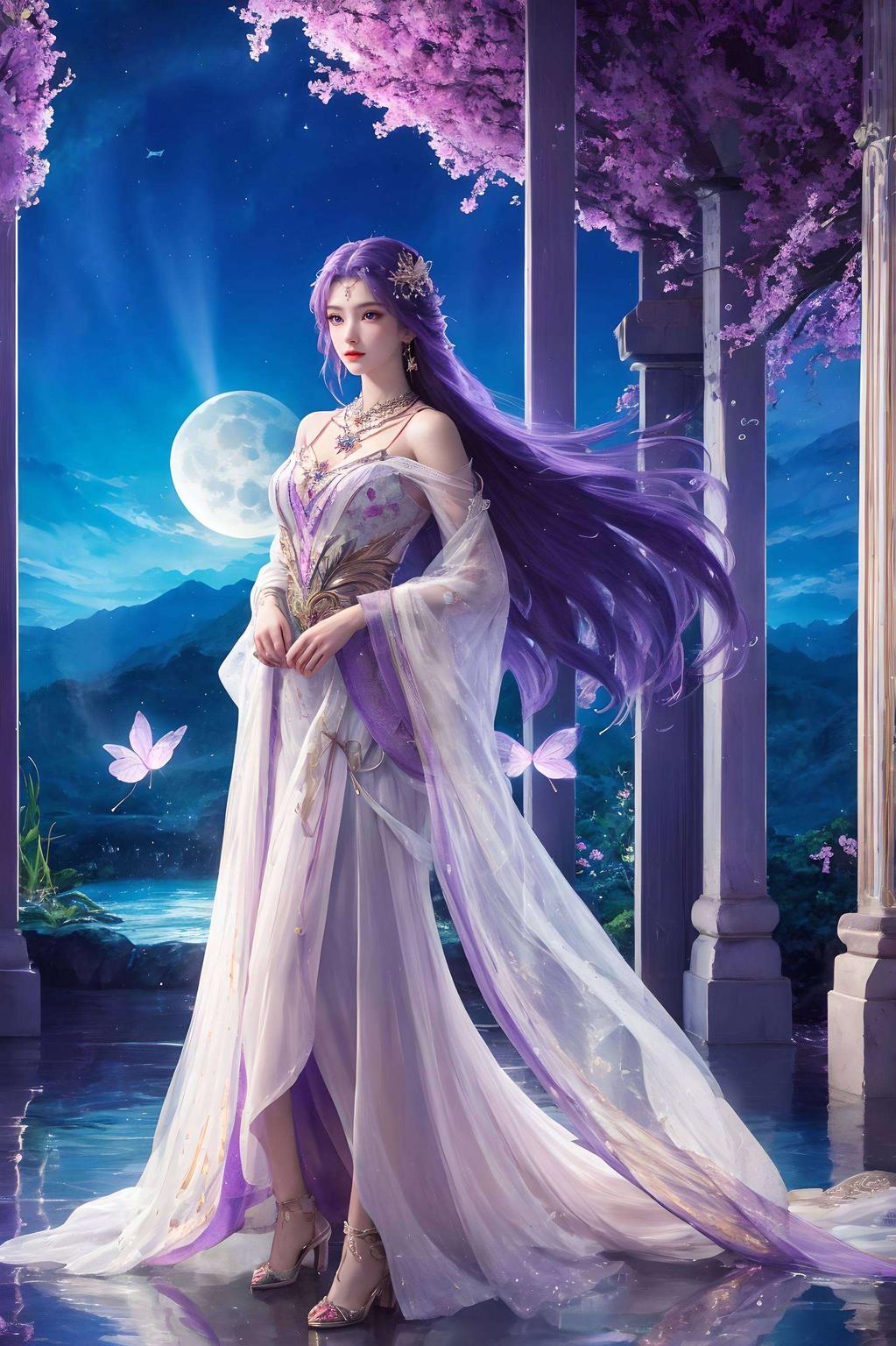 高清画质下以细腻的笔触捕捉了动漫女壁纸云曦的绝美风华