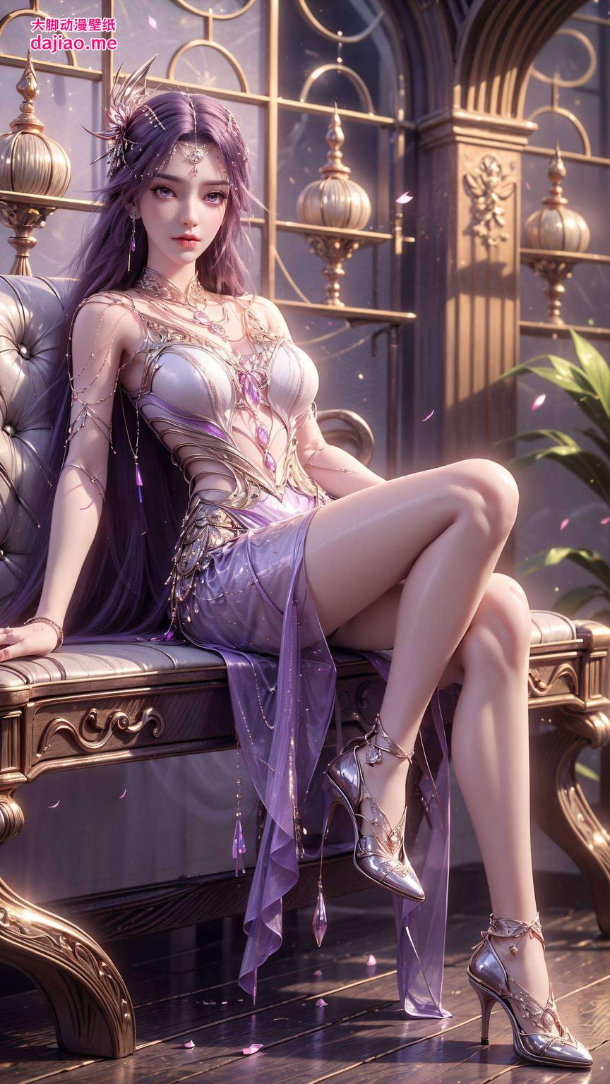 以云曦为灵感绘制渐变iPhone古风漫画壁纸