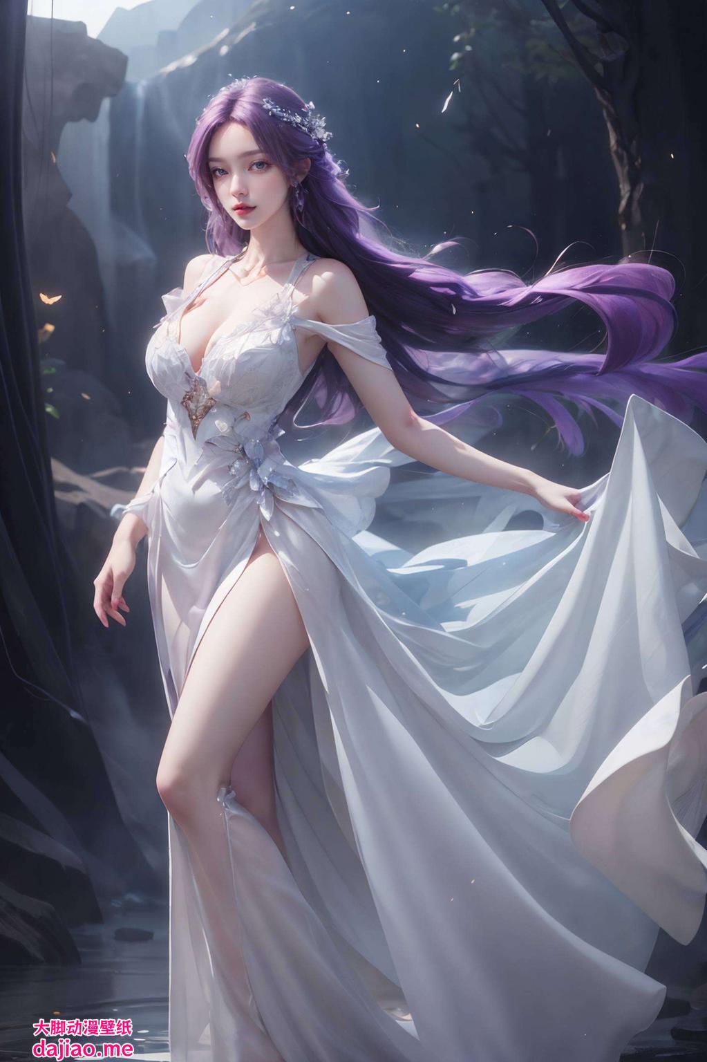 一袭清雅这款国漫女神极简壁纸
