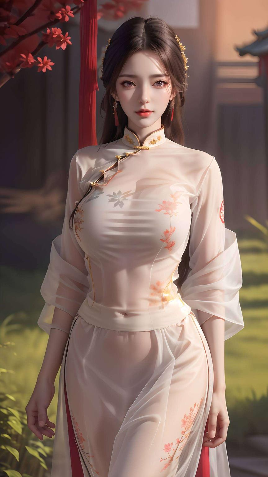 石昊紧紧抱住云曦全屏AI绘画动作素材