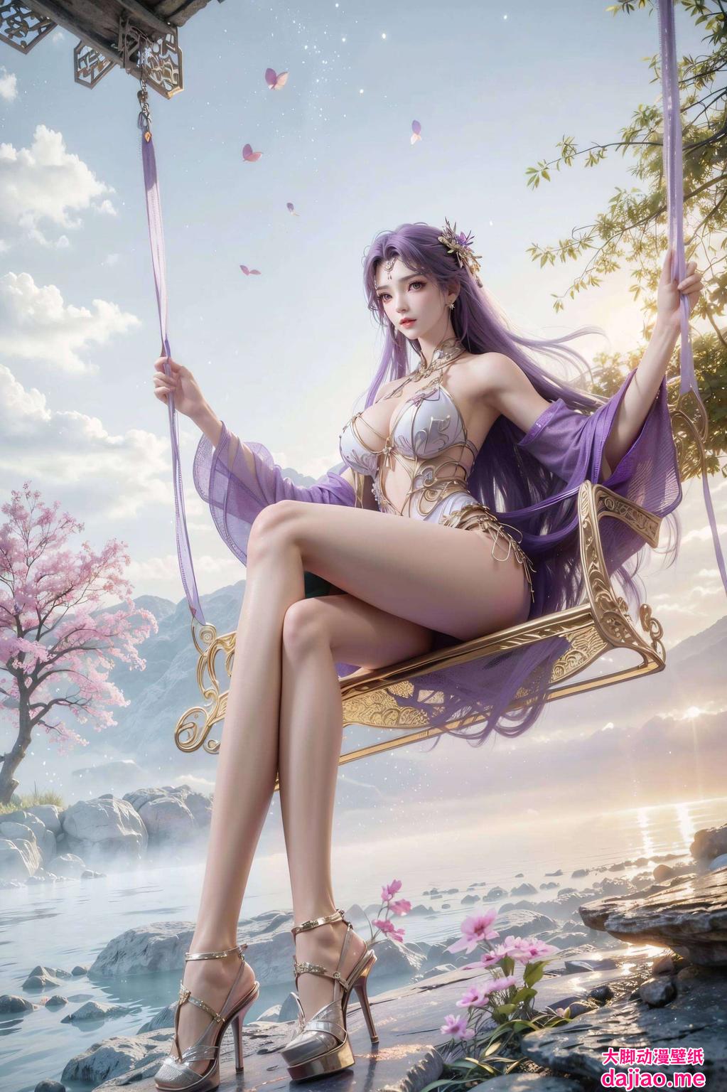 这款AI绘画动态壁纸灵动身姿跃然屏上