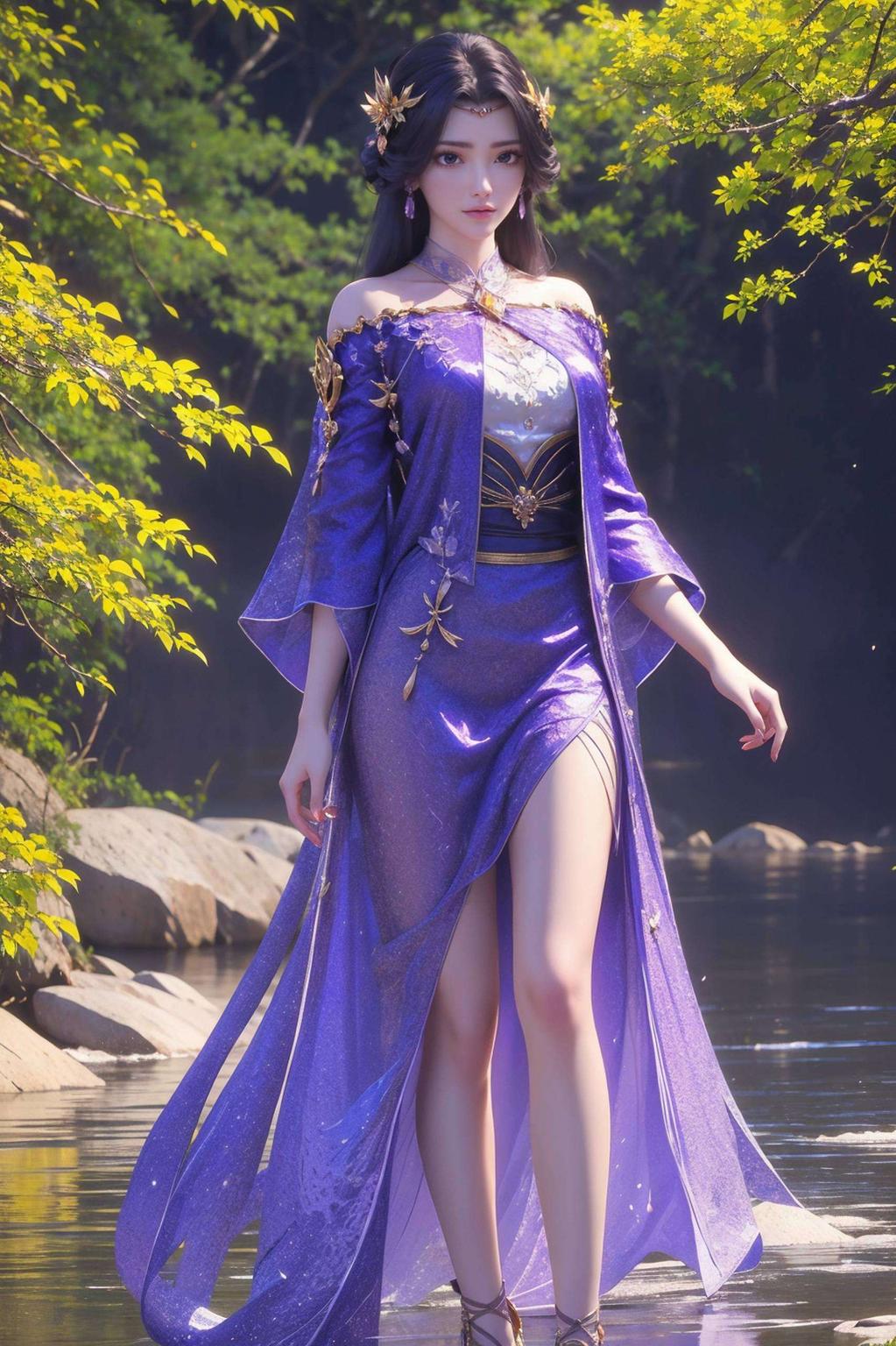 4K高清国漫女主AI游戏壁纸云曦躺着壁纸